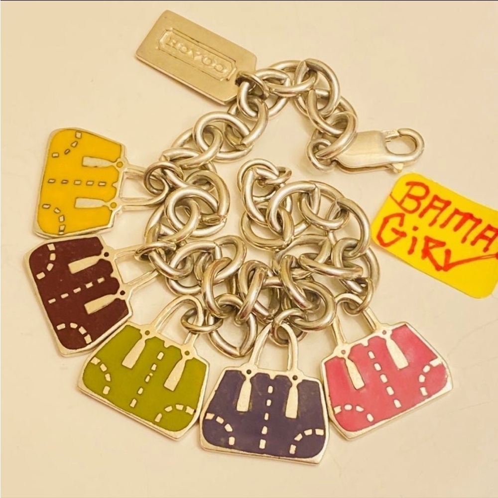 Coach 925 Purse charm bracelet